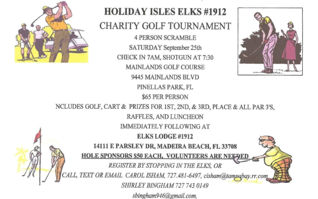 Charity Golf Tournament Holiday Isles Elks 1912 Treasure Island